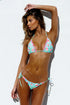 Luli Fama Ti Amo Ruffle Trim Triangle Halter Top